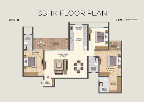 City One Vezdaa 3 bhk